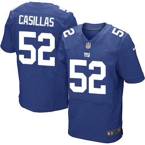 Men's Elite Jonathan Casillas Nike Jersey Royal Blue Home - #52 NFL New York Giants